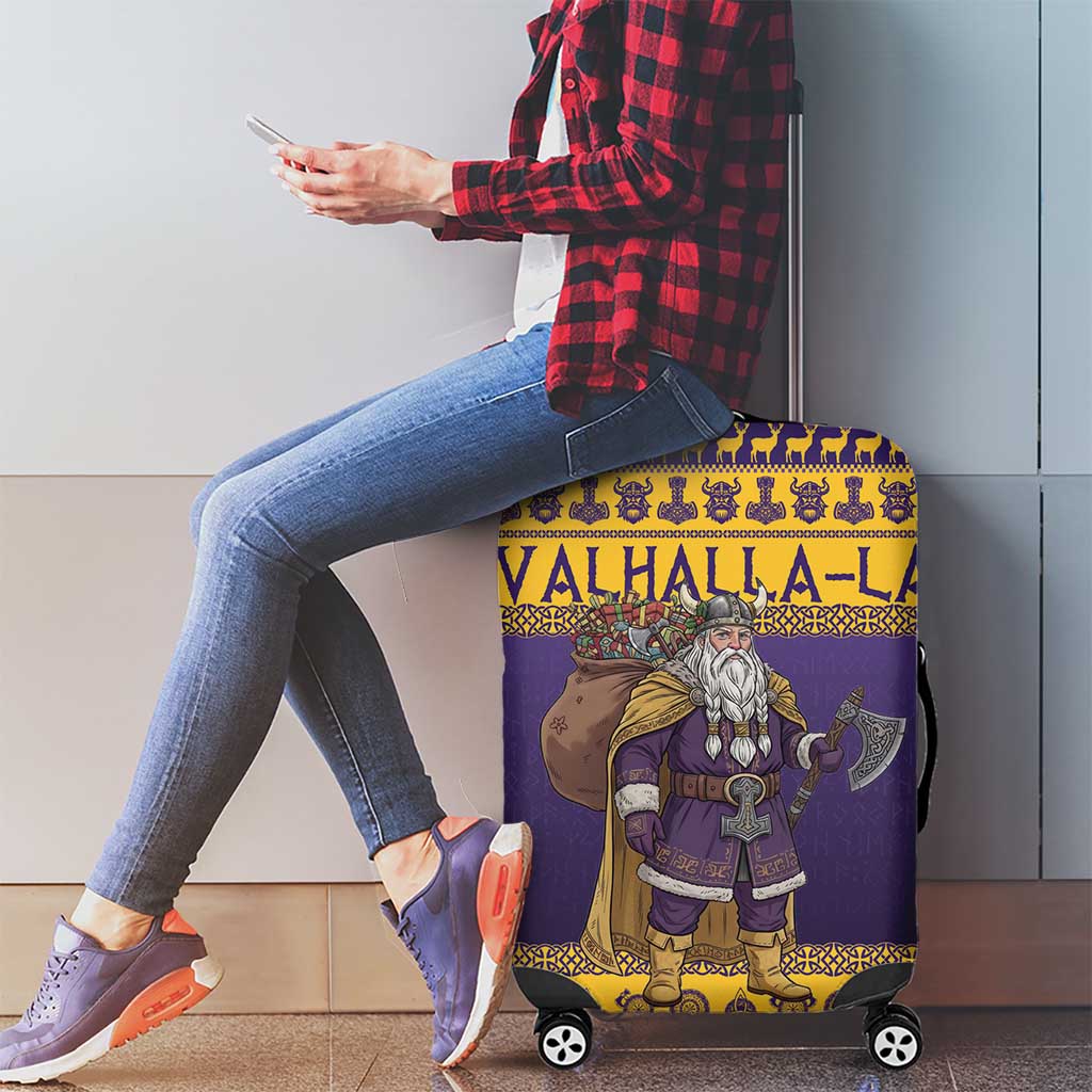 Merry Christmas from Vikingnations Luggage Cover Valhalla-La Santa - Wonder Print Shop
