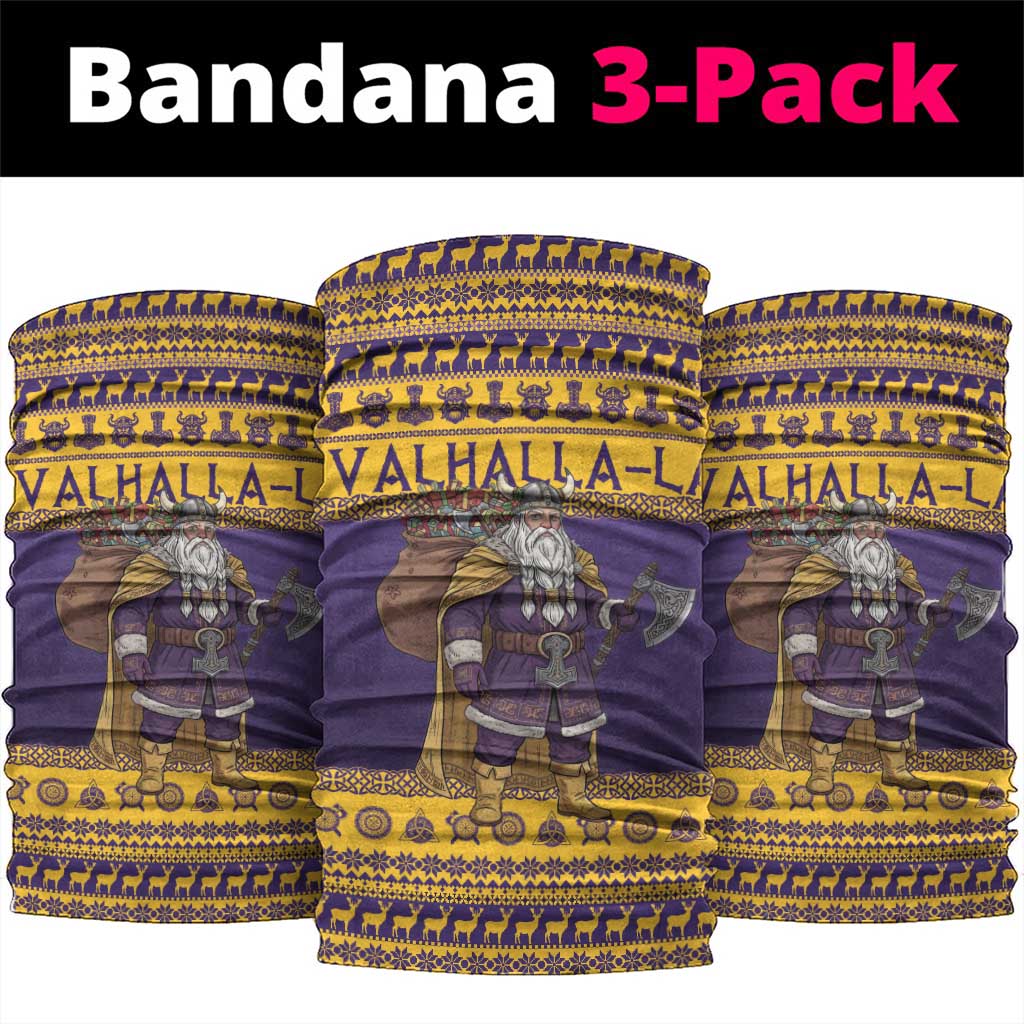Merry Christmas from Vikingnations Neck Gaiter Valhalla-La Santa - Wonder Print Shop