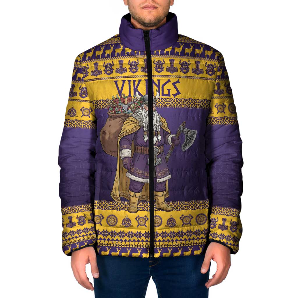 Merry Christmas from Vikingnations Padded Jacket Valhalla-La Santa - Wonder Print Shop