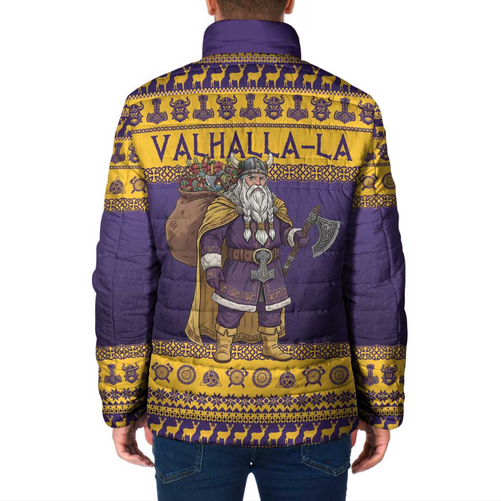 Merry Christmas from Vikingnations Padded Jacket Valhalla-La Santa - Wonder Print Shop