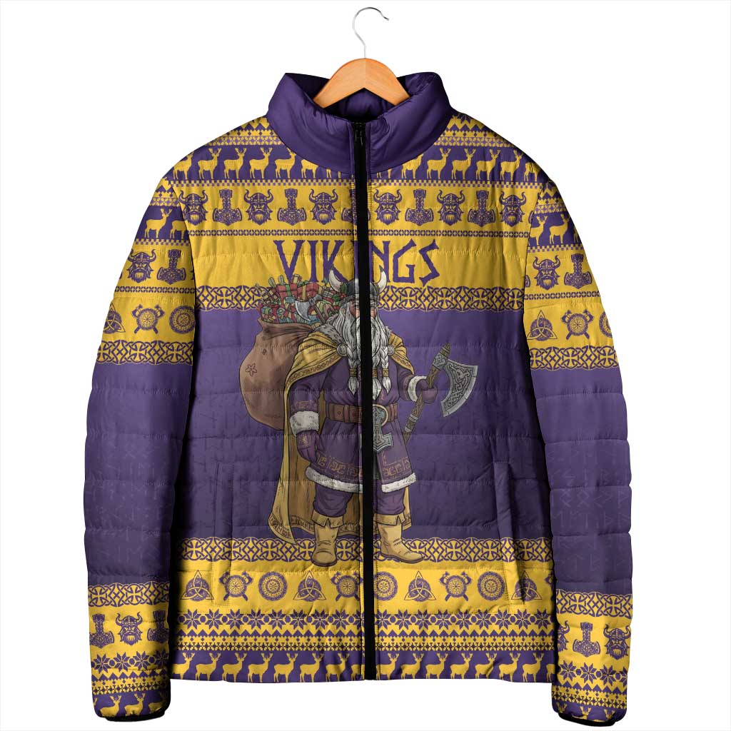 Merry Christmas from Vikingnations Padded Jacket Valhalla-La Santa - Wonder Print Shop