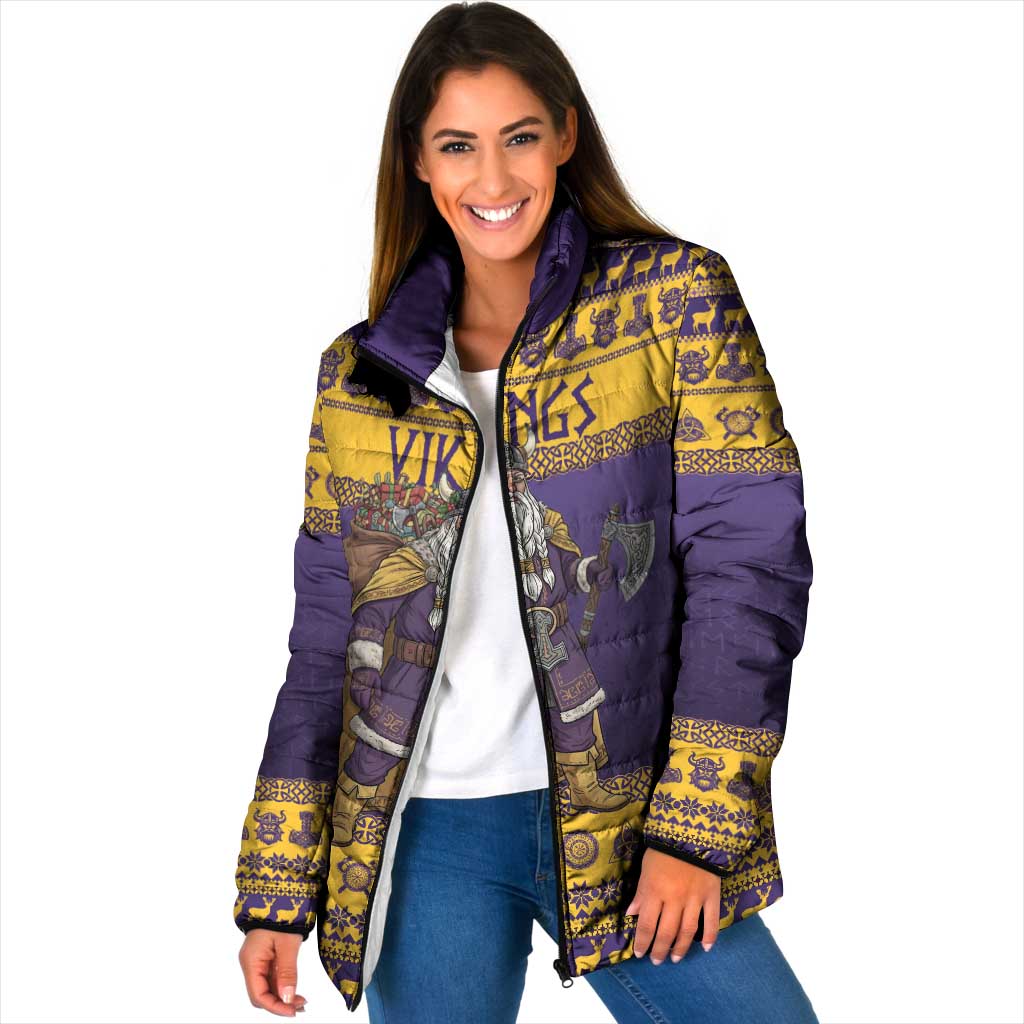 Merry Christmas from Vikingnations Padded Jacket Valhalla-La Santa - Wonder Print Shop