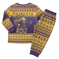 Merry Christmas from Vikingnations Christmas Pajama Set Valhalla-La Santa - Wonder Print Shop