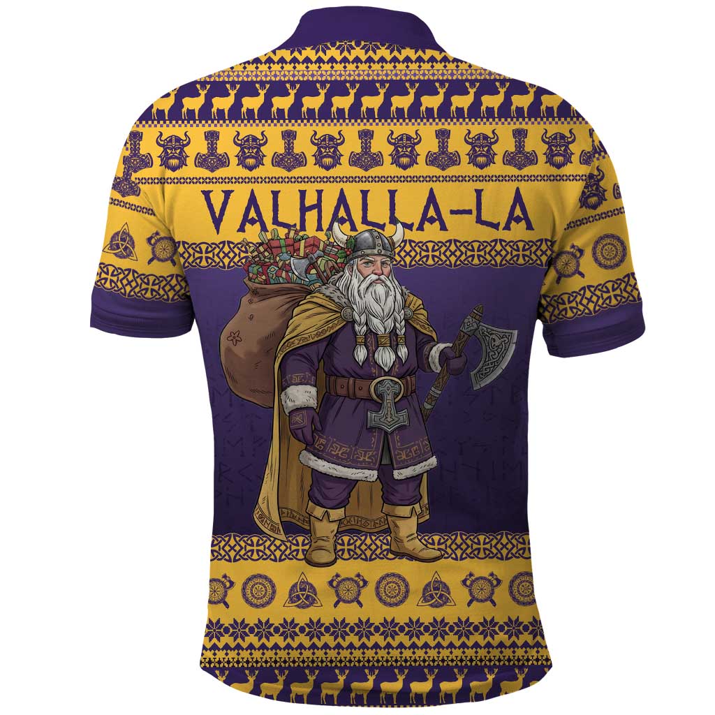 Merry Christmas from Vikingnations Polo Shirt Valhalla-La Santa - Wonder Print Shop