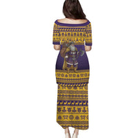 Merry Christmas from Vikingnations Puletasi Valhalla-La Santa - Wonder Print Shop