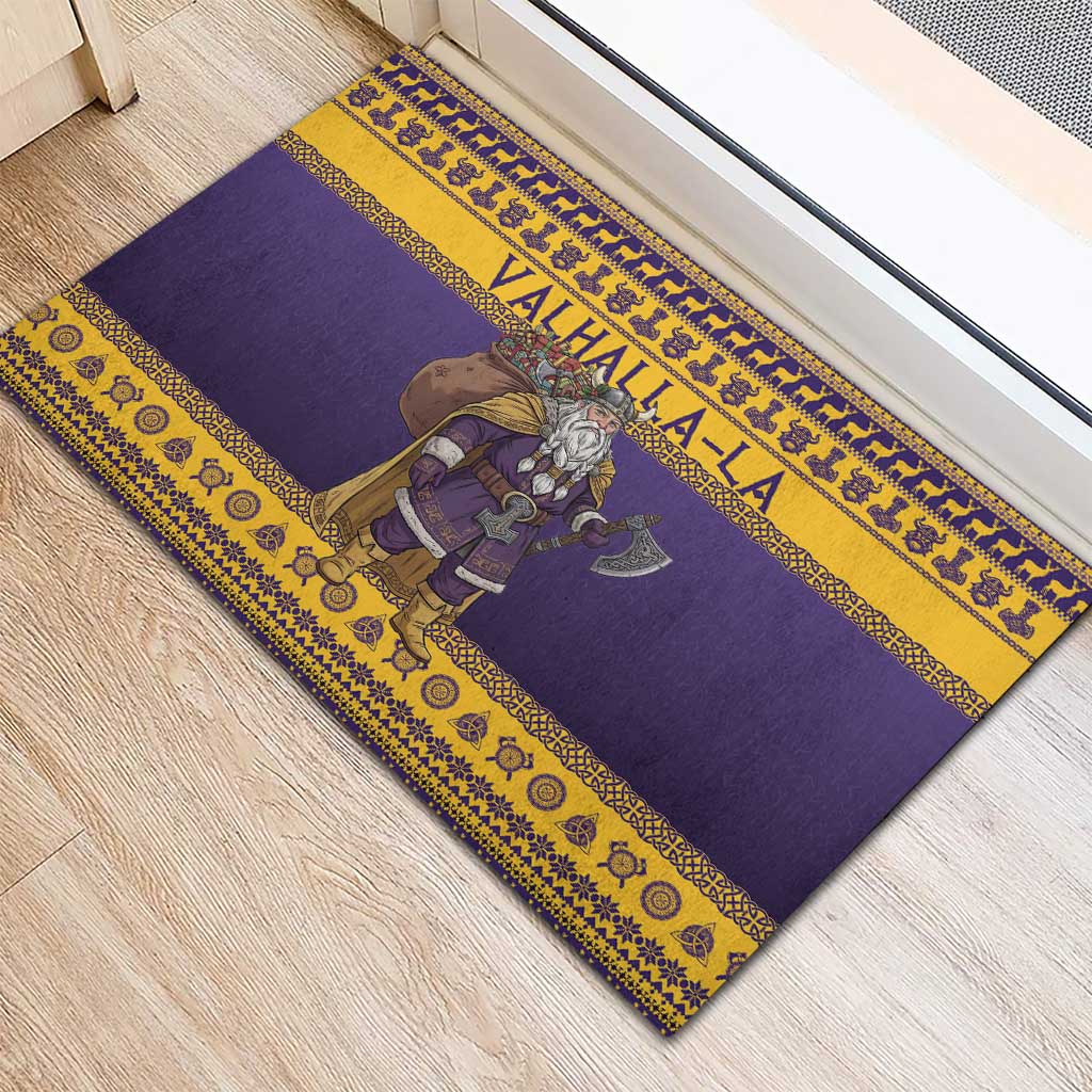 Merry Christmas from Vikingnations Rubber Doormat Valhalla-La Santa - Wonder Print Shop