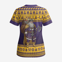 Merry Christmas from Vikingnations Scrub Top Valhalla-La Santa - Wonder Print Shop