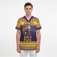 Merry Christmas from Vikingnations Scrub Top Valhalla-La Santa - Wonder Print Shop