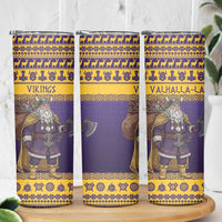 Merry Christmas from Vikingnations Skinny Tumbler Valhalla-La Santa - Wonder Print Shop