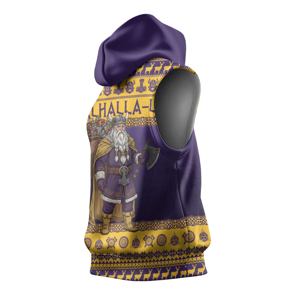 Merry Christmas from Vikingnations Sleeveless Hoodie Valhalla-La Santa - Wonder Print Shop