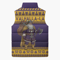 Merry Christmas from Vikingnations Sleeveless Puffer Jacket Valhalla-La Santa - Wonder Print Shop