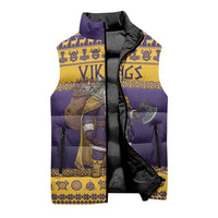 Merry Christmas from Vikingnations Sleeveless Puffer Jacket Valhalla-La Santa - Wonder Print Shop