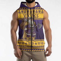 Merry Christmas from Vikingnations Sleeveless Zip Hoodie Valhalla-La Santa - Wonder Print Shop