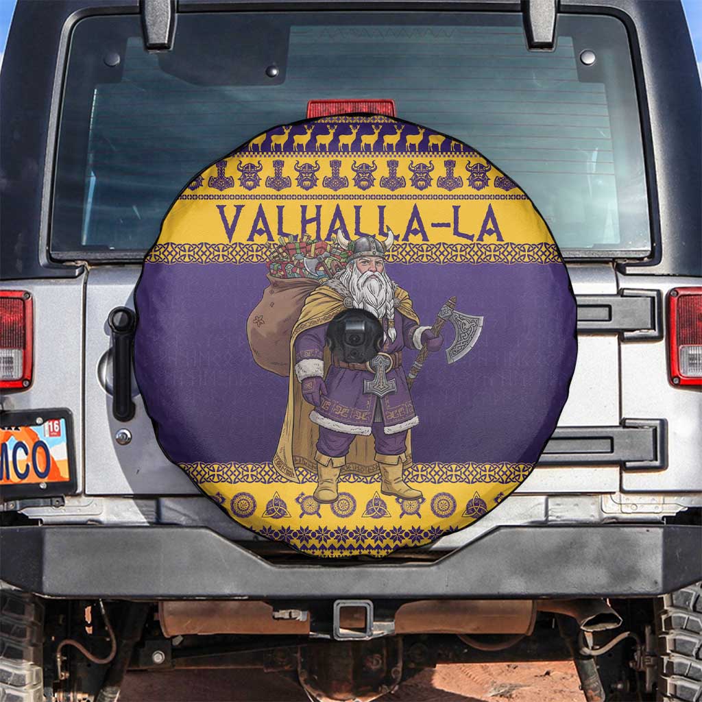 Merry Christmas from Vikingnations Spare Tire Cover Valhalla-La Santa - Wonder Print Shop