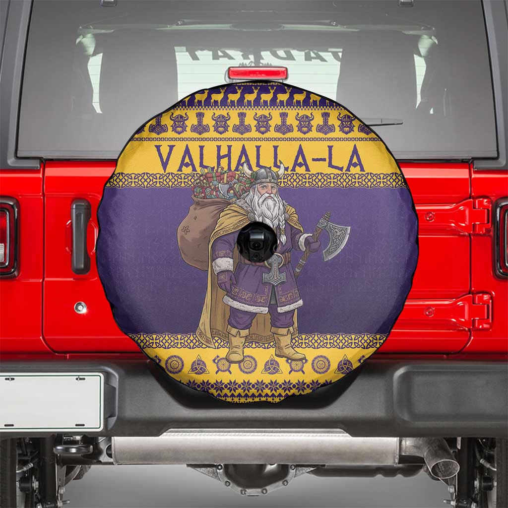 Merry Christmas from Vikingnations Spare Tire Cover Valhalla-La Santa - Wonder Print Shop