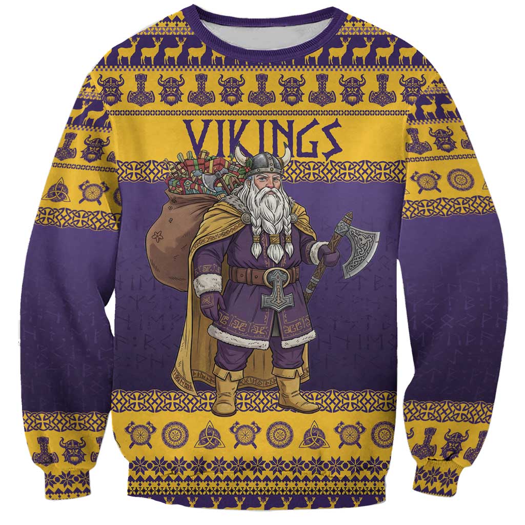 Merry Christmas from Vikingnations Sweatshirt Valhalla-La Santa - Wonder Print Shop
