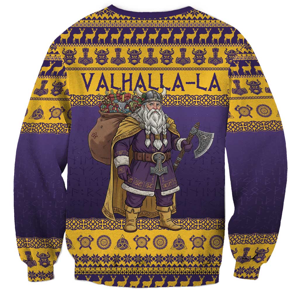 Merry Christmas from Vikingnations Sweatshirt Valhalla-La Santa - Wonder Print Shop