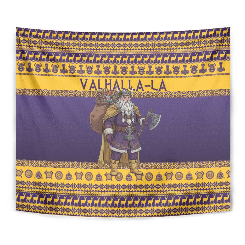 Merry Christmas from Vikingnations Tapestry Valhalla-La Santa - Wonder Print Shop