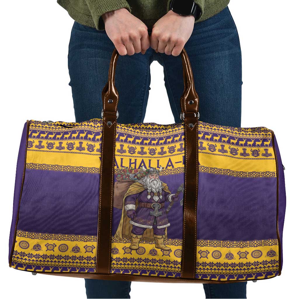 Merry Christmas from Vikingnations Travel Bag Valhalla-La Santa - Wonder Print Shop