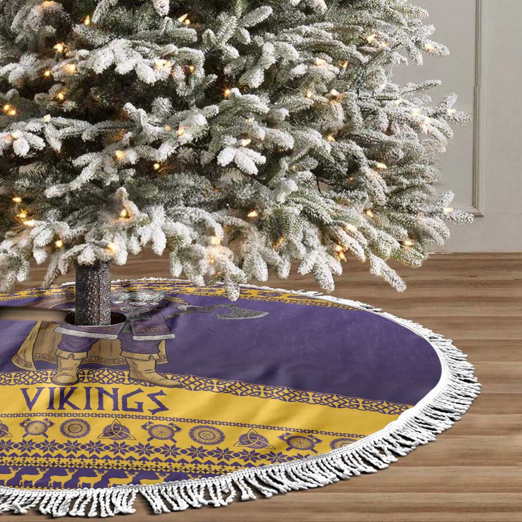 Merry Christmas from Vikingnations Tree Skirt Valhalla-La Santa - Wonder Print Shop