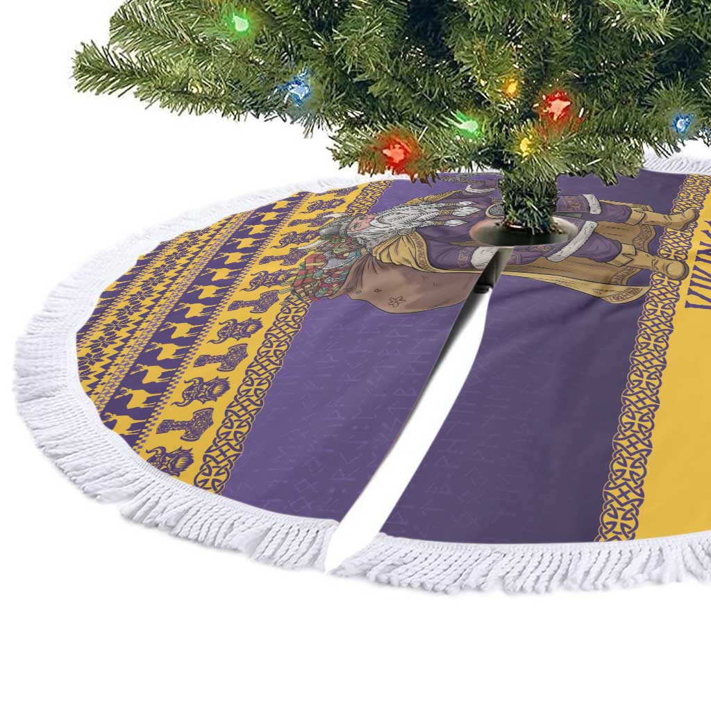 Merry Christmas from Vikingnations Tree Skirt Valhalla-La Santa - Wonder Print Shop