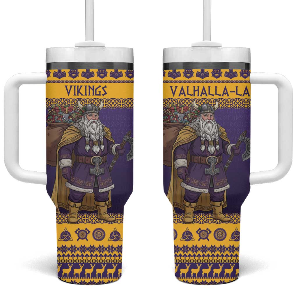 Merry Christmas from Vikingnations Tumbler With Handle Valhalla-La Santa - Wonder Print Shop
