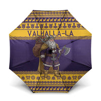 Merry Christmas from Vikingnations Umbrella Valhalla-La Santa - Wonder Print Shop
