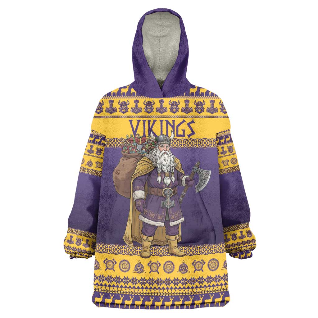 Merry Christmas from Vikingnations Wearable Blanket Hoodie Valhalla-La Santa - Wonder Print Shop