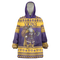Merry Christmas from Vikingnations Wearable Blanket Hoodie Valhalla-La Santa - Wonder Print Shop