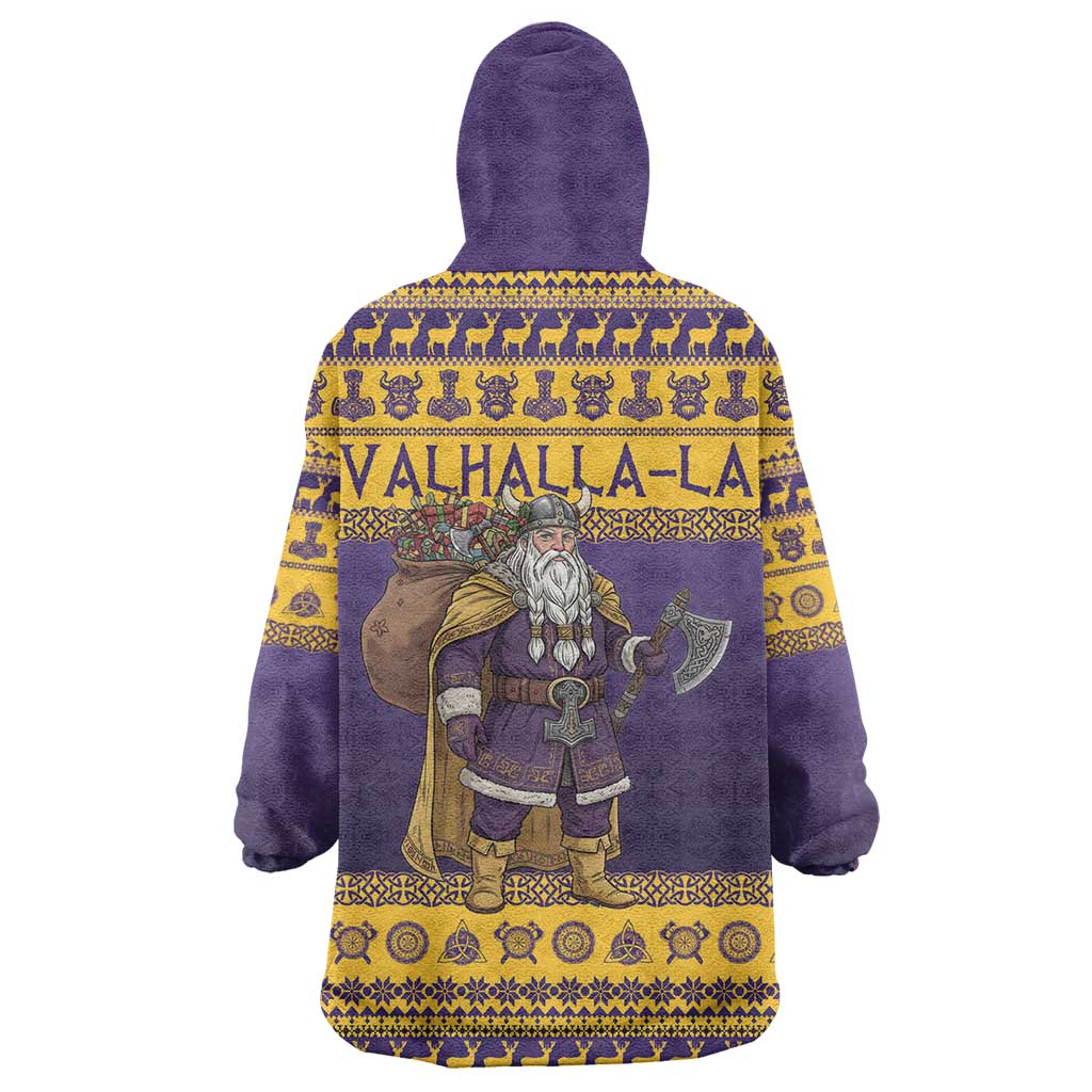 Merry Christmas from Vikingnations Wearable Blanket Hoodie Valhalla-La Santa - Wonder Print Shop