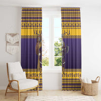 Merry Christmas from Vikingnations Window Curtain Valhalla-La Santa - Wonder Print Shop