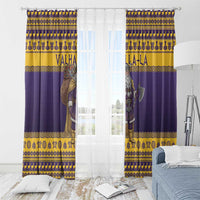 Merry Christmas from Vikingnations Window Curtain Valhalla-La Santa - Wonder Print Shop