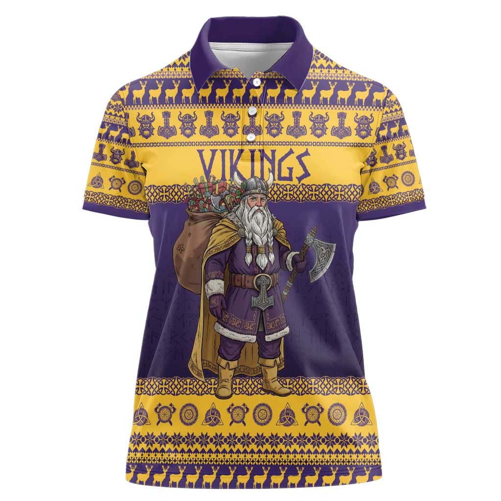 Merry Christmas from Vikingnations Women Polo Shirt Valhalla-La Santa - Wonder Print Shop
