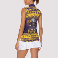 Merry Christmas from Vikingnations Women Sleeveless Polo Shirt Valhalla-La Santa - Wonder Print Shop
