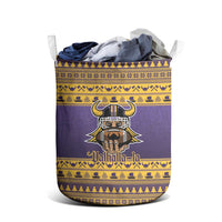 Viking-Inspired Football Christmas Laundry Basket Valhalla-la Viking Warrior - Wonder Print Shop