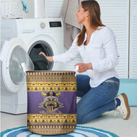 Viking-Inspired Football Christmas Laundry Basket Valhalla-la Viking Warrior - Wonder Print Shop