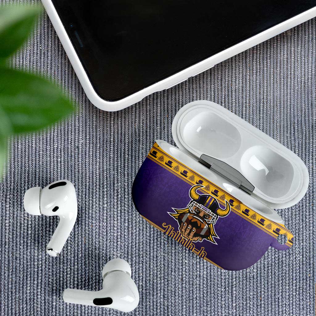 Viking-Inspired Football Christmas AirPods Case Valhalla-la Viking Warrior - Wonder Print Shop