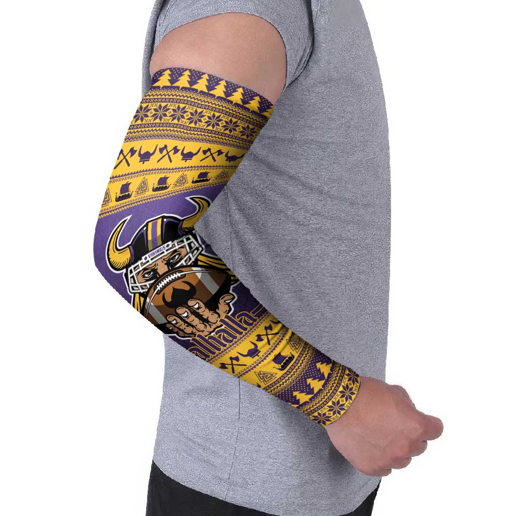 Viking-Inspired Football Christmas Arm Sleeves Valhalla-la Viking Warrior - Wonder Print Shop
