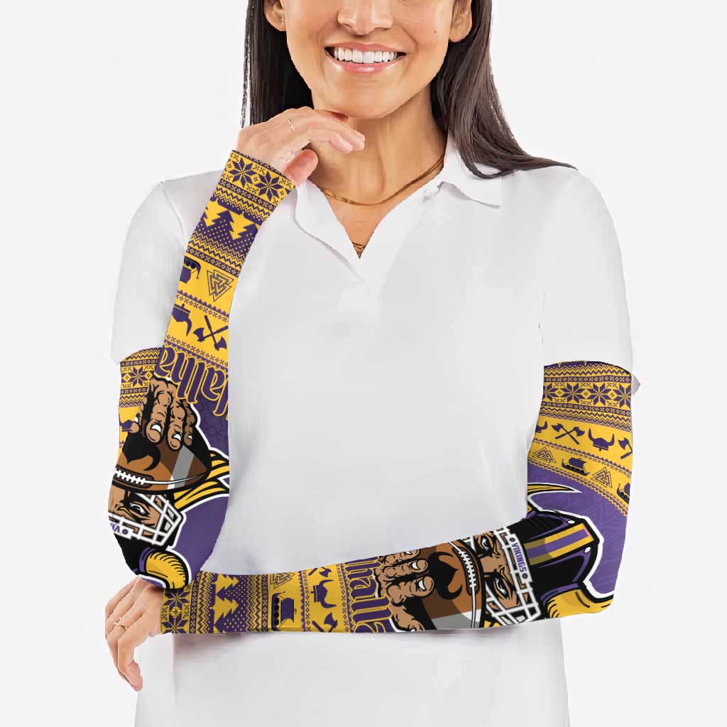 Viking-Inspired Football Christmas Arm Sleeves Valhalla-la Viking Warrior - Wonder Print Shop
