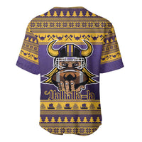 Viking-Inspired Football Christmas Baseball Jersey Valhalla-la Viking Warrior - Wonder Print Shop