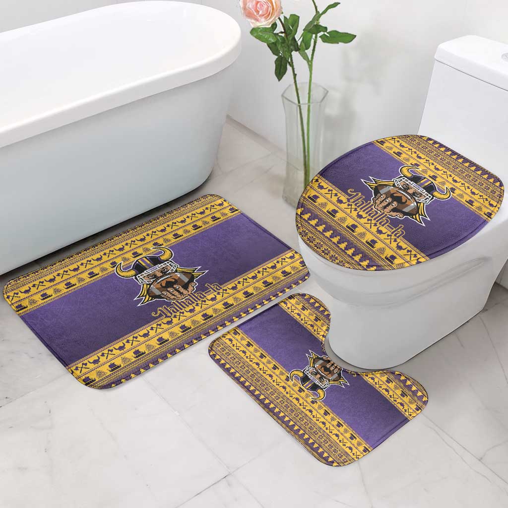 Viking-Inspired Football Christmas Bathroom Set Valhalla-la Viking Warrior - Wonder Print Shop