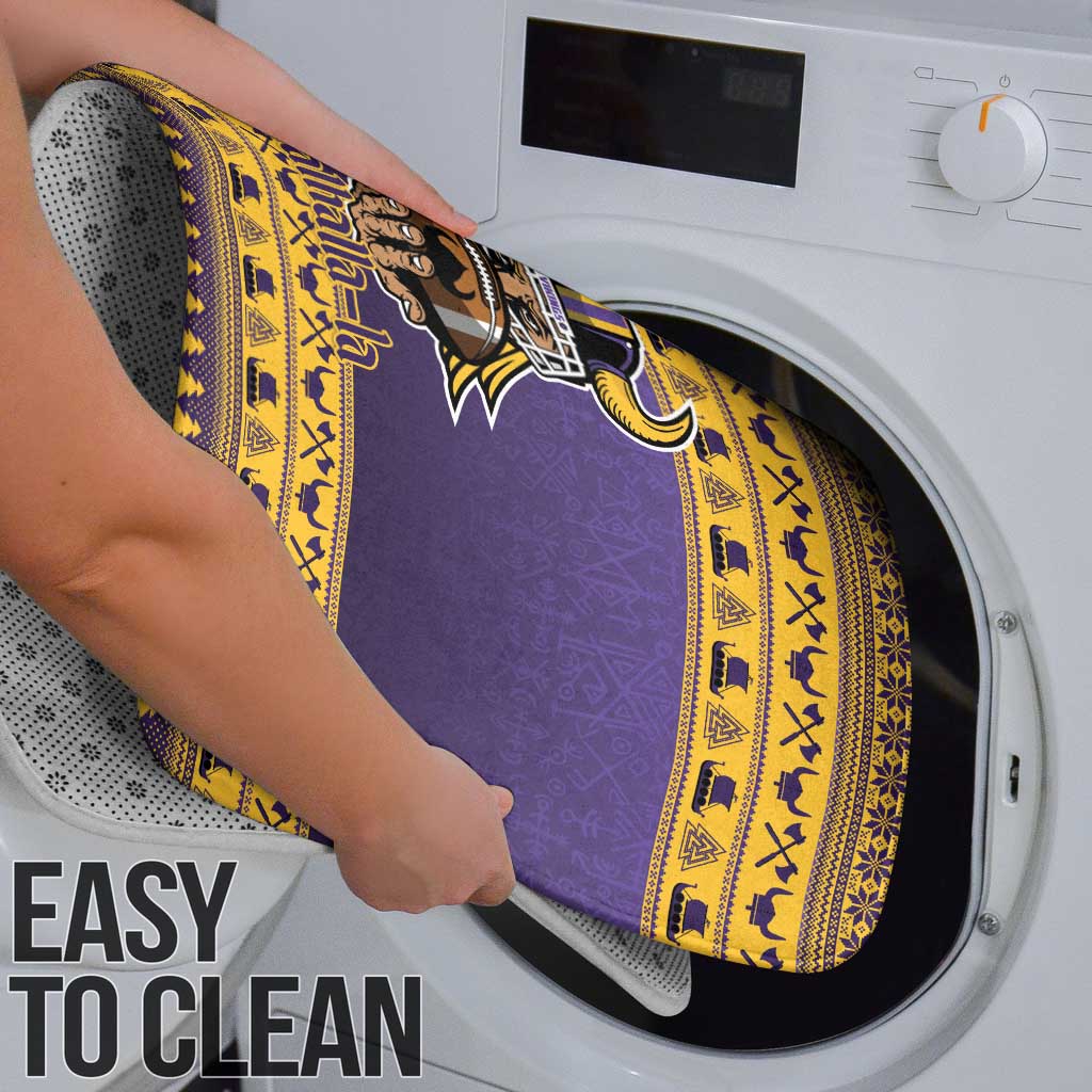 Viking-Inspired Football Christmas Bathroom Set Valhalla-la Viking Warrior - Wonder Print Shop