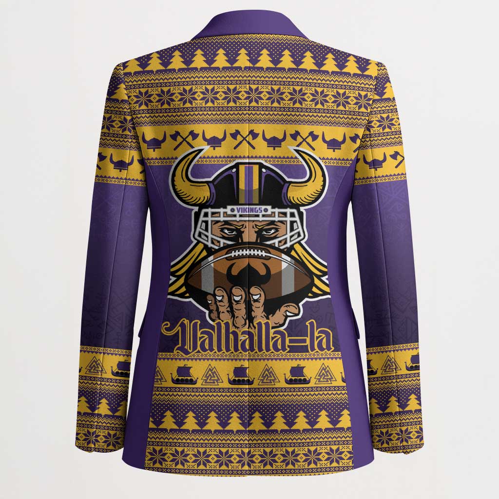 Viking-Inspired Football Christmas Blazer Valhalla-la Viking Warrior - Wonder Print Shop