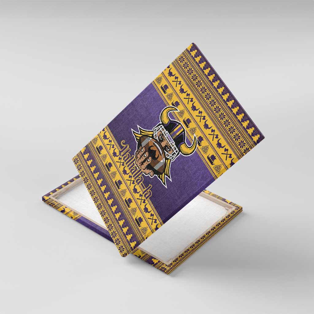 Viking-Inspired Football Christmas Canvas Wall Art Valhalla-la Viking Warrior - Wonder Print Shop