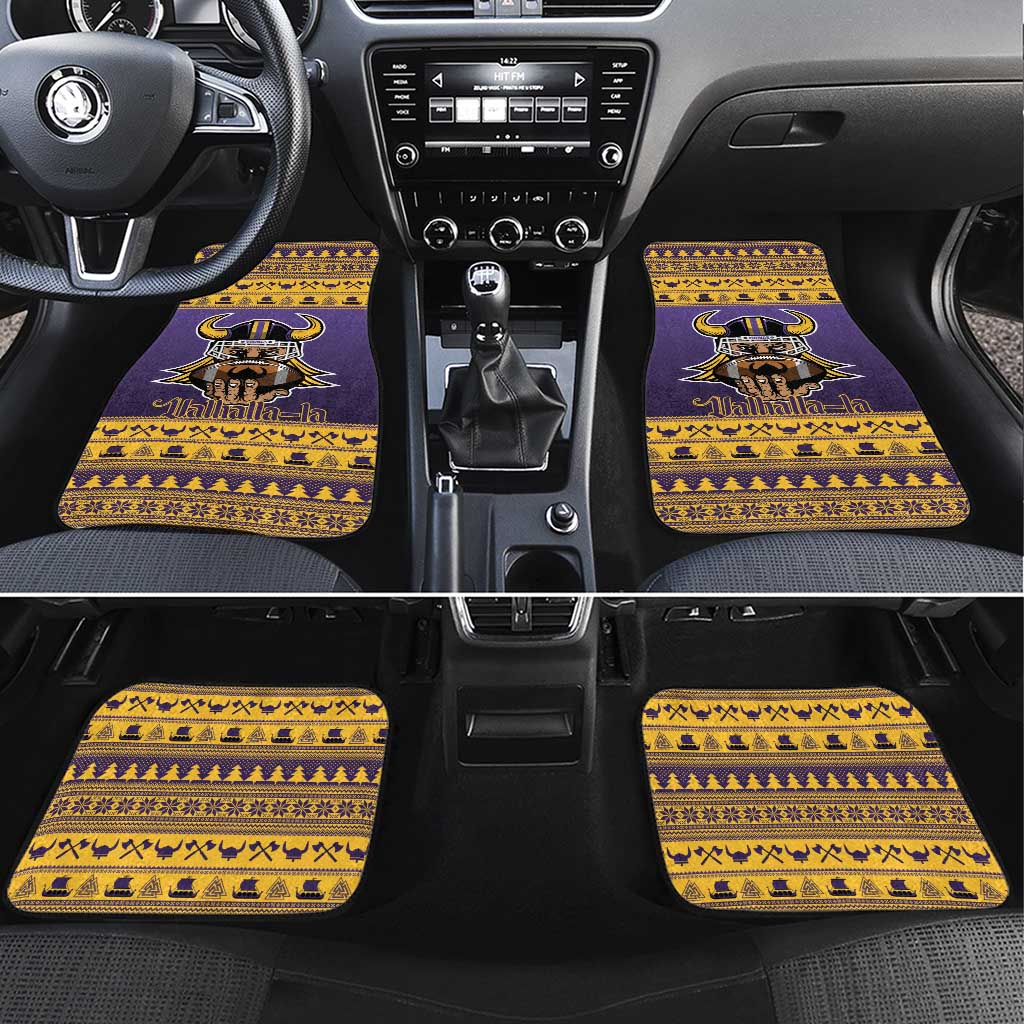Viking-Inspired Football Christmas Car Mats Valhalla-la Viking Warrior - Wonder Print Shop