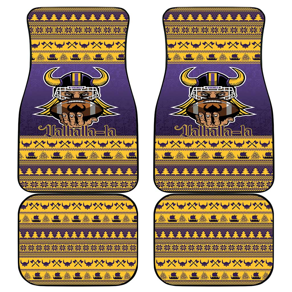 Viking-Inspired Football Christmas Car Mats Valhalla-la Viking Warrior - Wonder Print Shop