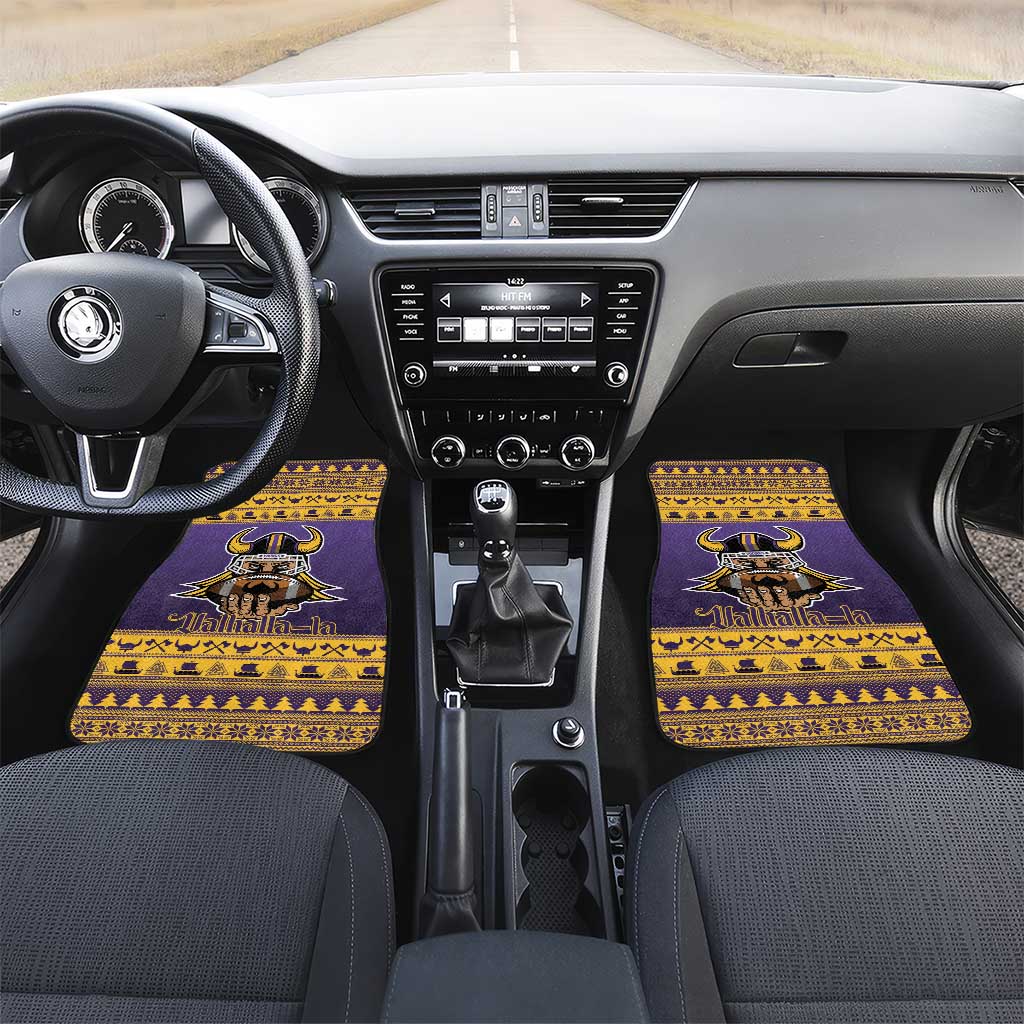 Viking-Inspired Football Christmas Car Mats Valhalla-la Viking Warrior - Wonder Print Shop
