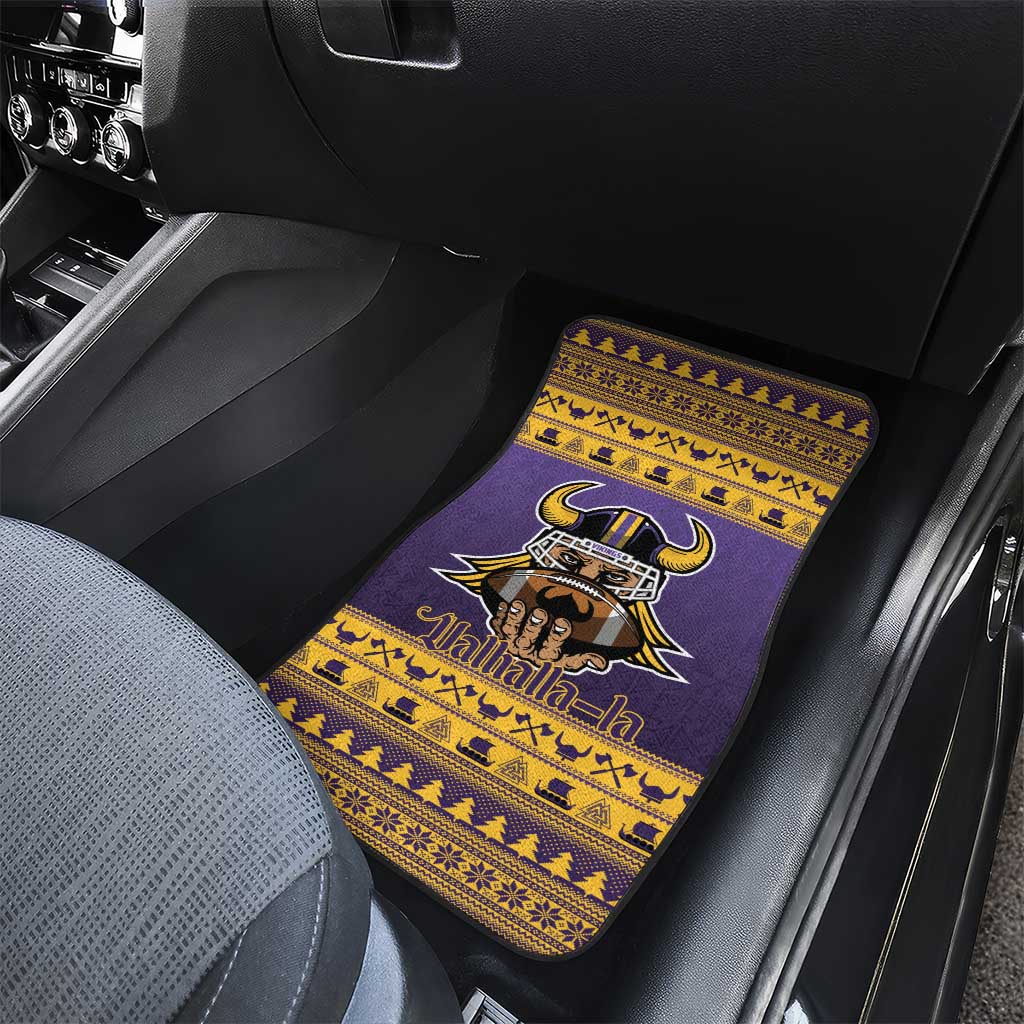Viking-Inspired Football Christmas Car Mats Valhalla-la Viking Warrior - Wonder Print Shop