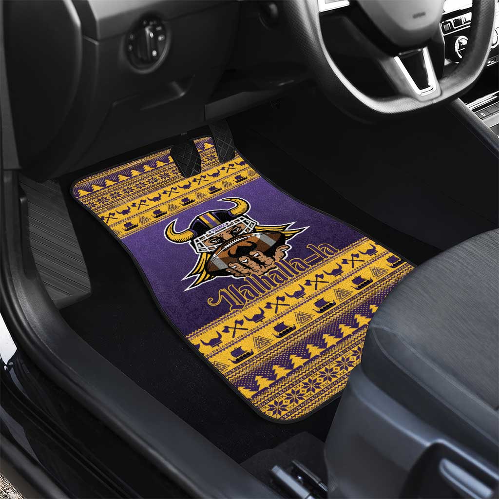 Viking-Inspired Football Christmas Car Mats Valhalla-la Viking Warrior - Wonder Print Shop