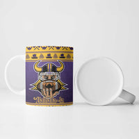 Viking-Inspired Football Christmas Ceramic Mug Valhalla-la Viking Warrior - Wonder Print Shop